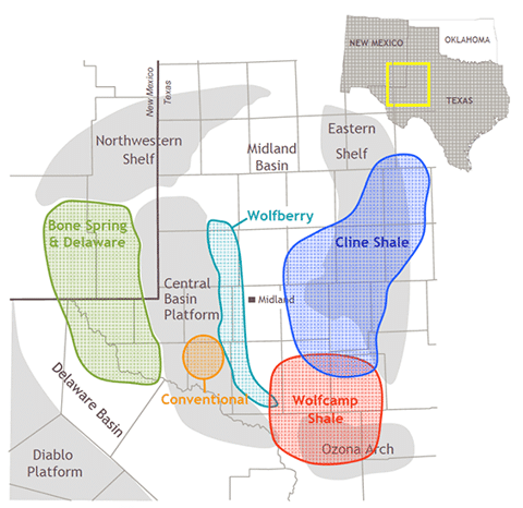 Permian Basin Shale Map - Business Finance Solutions - 512-990-8756